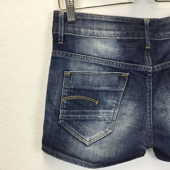 G-Star Raw 3301 Denim Arc Shorts Distressed Faded - Picture 10 of 15